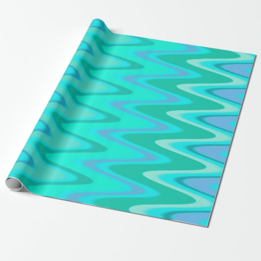 Turquoise Waves Geschenkpapier (Ungerollt)