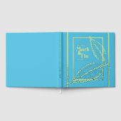 Turquoise Wedding Foil Gästebuch (Voll)