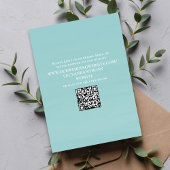 Turquoise Wedding Timeline Details Simple RSVP Begleitkarte