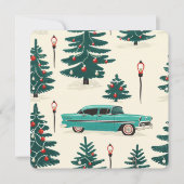 Turquoise-Weihnachtsfahrt im Stil der Mitte des 20 (Vorderseite)
