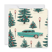 Turquoise-Weihnachtsfahrt im Stil der Mitte des 20