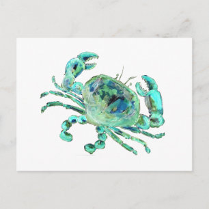 Turquoise Weltraumkrabbe Postkarte