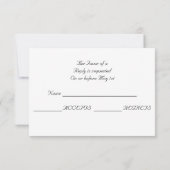Turquoise Western Motif Wedding RSVP Karte (Rückseite)