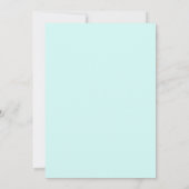 Turquoise Whimsical Botanical Winter Wedding Einladung (Rückseite)
