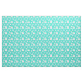 Turquoise White Nautical Coastal Boating Stoff (Yard (91,4 cm))