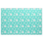 Turquoise White Nautical Coastal Boating Stoff (Fat Quarter (45,7 x 55,9 cm))