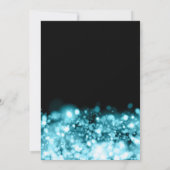 Turquoise Winter Sparkling Company Xmas Party Einladung (Rückseite)
