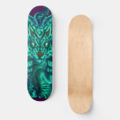 Turquoise Wolf Tulu Skateboard (Vorderseite)
