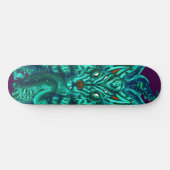 Turquoise Wolf Tulu Skateboard (Horizontal)
