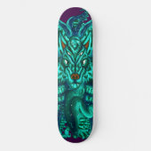 Turquoise Wolf Tulu Skateboard (Vorderseite)