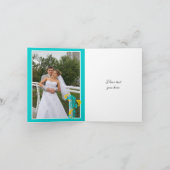 Turquoise, yellow wedding Thank You Dankeskarte (Innenseite)