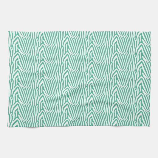 TURQUOISE ZEBRA STRIPES GESCHIRRTUCH (Horizontal)