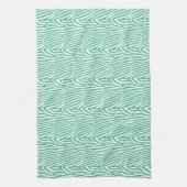 TURQUOISE ZEBRA STRIPES GESCHIRRTUCH (Vertikal)