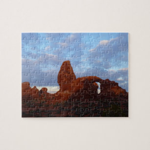 Turret Arch bei Sonnenaufgang I Arches National Pa Puzzle