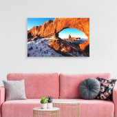 Turret Arch Through North Window Art Canvas Print Leinwanddruck (Insitu (Wohnzimmer))