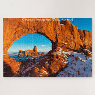 Turret Arch Utah.Christmas Grüße Puzzle
