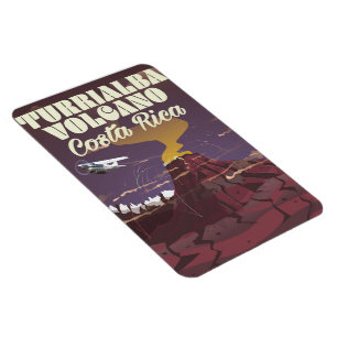 Turrialba-Vulkan Costa Rica Reiseplakat Magnet