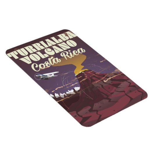 Turrialba Vulkan Costa rica Reiseplakat Magnet (Rechte Seite)