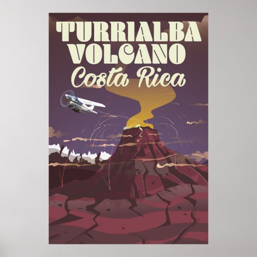 Turrialba Vulkan Costa rica Reiseplakat Poster (Vorne)