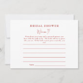 Turscan Pomegranate Who I Brautparty Game Einladung (Vorderseite)