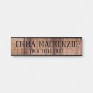 Türschild im Holzmaserungsstil zum Aufhängen Namen