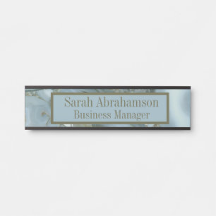 Türschild Teal Agate Marble Geode Geschäfts Büro
