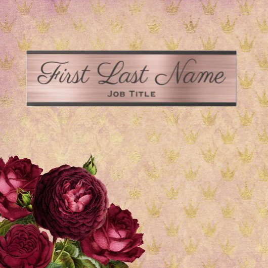 Türschilder für die Rose "Office Door Sign Gold" Türschild