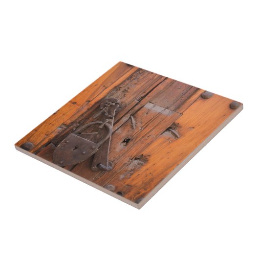 Türschloss aus Holz Fliese (Seite)