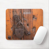 Türschloss aus Holz Mousepad (Mit Mouse)