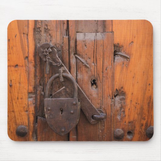 Türschloss aus Holz Mousepad (Vorne)