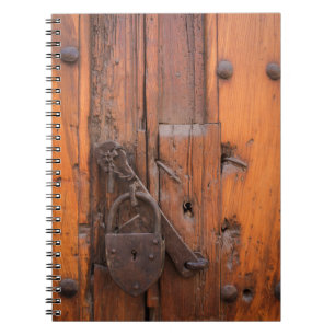Türschloss aus Holz Notizblock