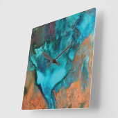 Türsiche und Kupfer-Quadrat-Wandklemme Quadratische Wanduhr (Winkel)