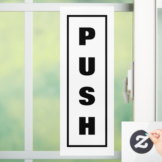 Türsignatur drücken, fensteraufkleber (Zuhause)