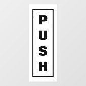 Türsignatur drücken, fensteraufkleber (Blatt)