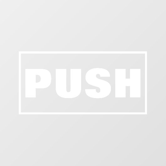 Türsignatur drücken, fensteraufkleber (Blatt)