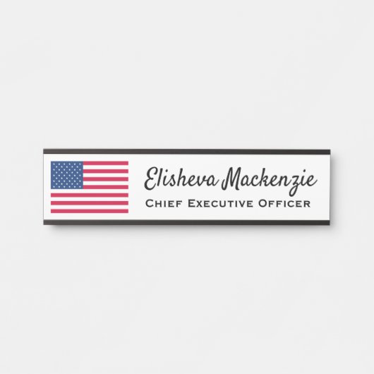 Türsignaturen Büroname Plate American Flag Türschild (Vorderseite )