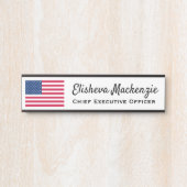 Türsignaturen Büroname Plate American Flag Türschild (Vorderseite )