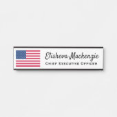 Türsignaturen Büroname Plate American Flag Türschild (Vorderseite )