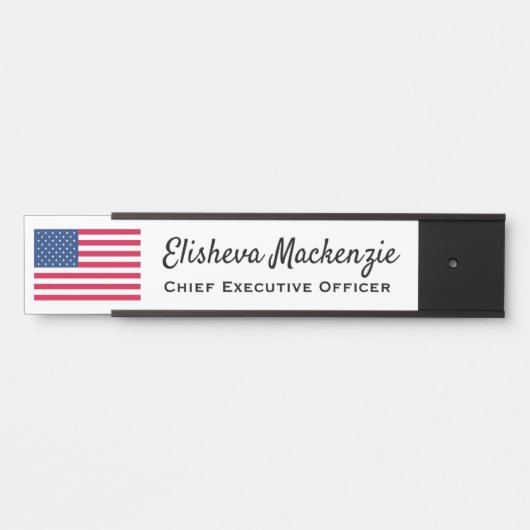 Türsignaturen Büroname Plate American Flag Türschild (Vorderseite )