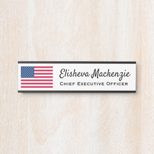 Türsignaturen Büroname Plate American Flag Türschild (Vorderseite )