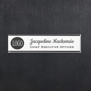 Türsignierung für Büro mit Logo-Plakat B&W White Türschild