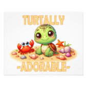 Turtally Adorable fun pudeln Niedlich Turtle Carto Fotodruck (Vorne)