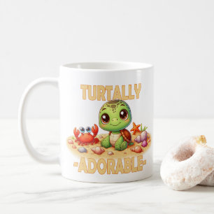 Turtally Adorable fun pudeln Niedlich Turtle Carto Kaffeetasse
