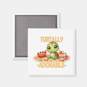 Turtally Adorable fun pudeln Niedlich Turtle Carto Magnet