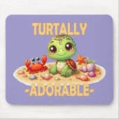 Turtally Adorable fun pudeln Niedlich Turtle Carto Mousepad (Vorne)