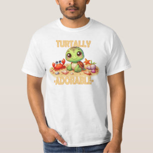 Turtally Adorable fun pudeln Niedlich Turtle Carto T-Shirt