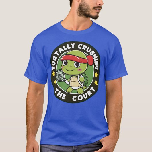 Turtally Crushing the Court Tennis T-Shirt (Vorderseite)