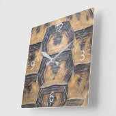 Turteles Muschel Quadratische Wanduhr (Winkel)