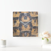 Turteles Muschel Quadratische Wanduhr (Zuhause)