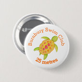 Turtelschwimmendes Abzeichen Button (Vorne & Hinten)